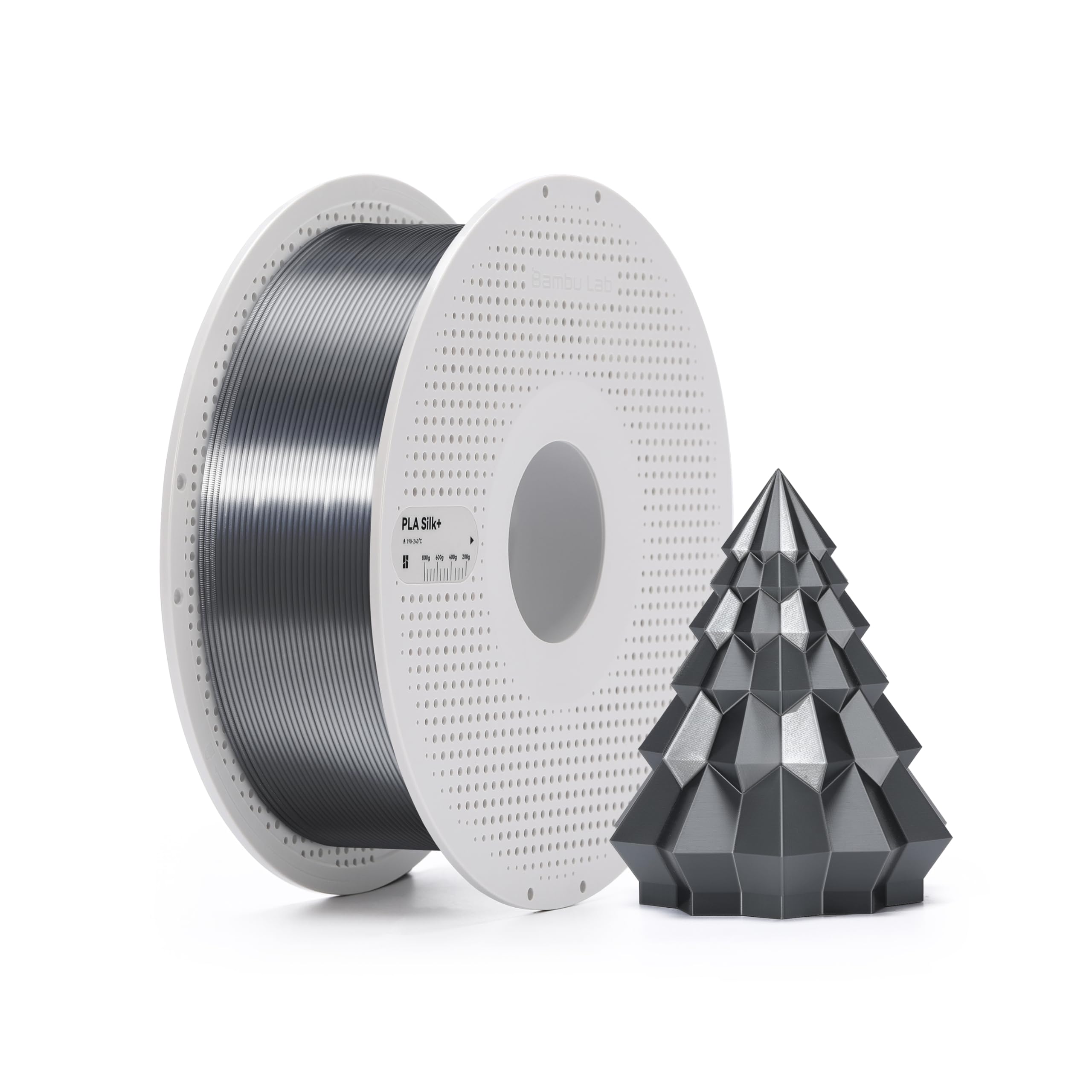 FILAMENTO BAMBULAB PLA SILK 1,75 mm COLOR GRIS TITANIO