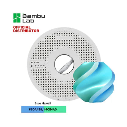 FILAMENTO BAMBULAB PLA SEDA / SILK MULTICOLOR 1,75 mm COLOR AZUL HAWAI