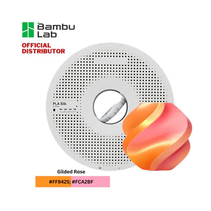FILAMENTO BAMBULAB PLA SEDA / SILK MULTICOLOR 1,75 mm COLOR ROSA DORADO