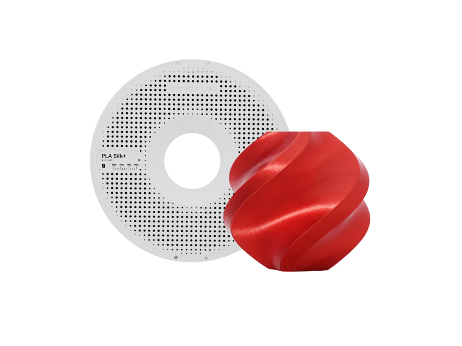 FILAMENTO BAMBULAB PLA SILK 1,75 mm COLOR ROJO CANDY